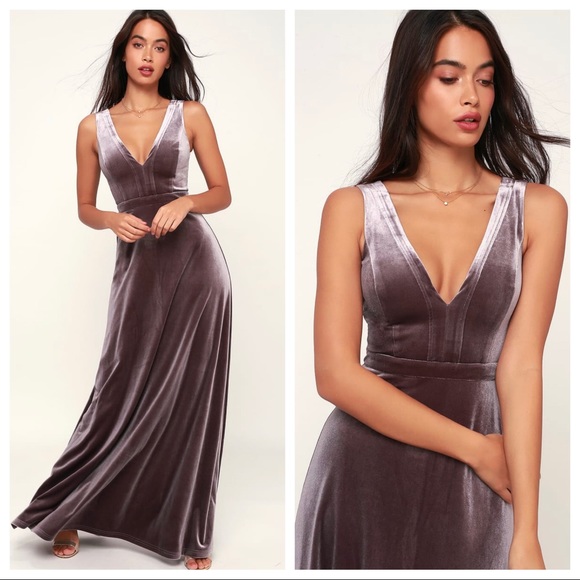 Lulus Dresses & Skirts - NWT Lulu’s Beautiful Night Velvet Maxi Dress